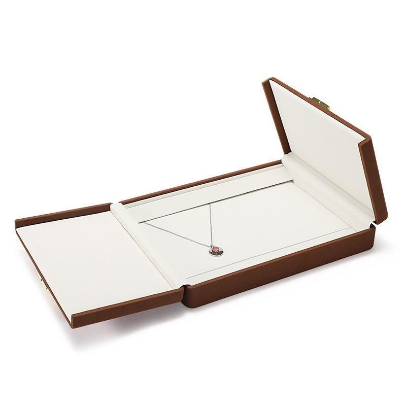 Luxurious Leather Jewelry Box - Double Lid Display & Storage Case