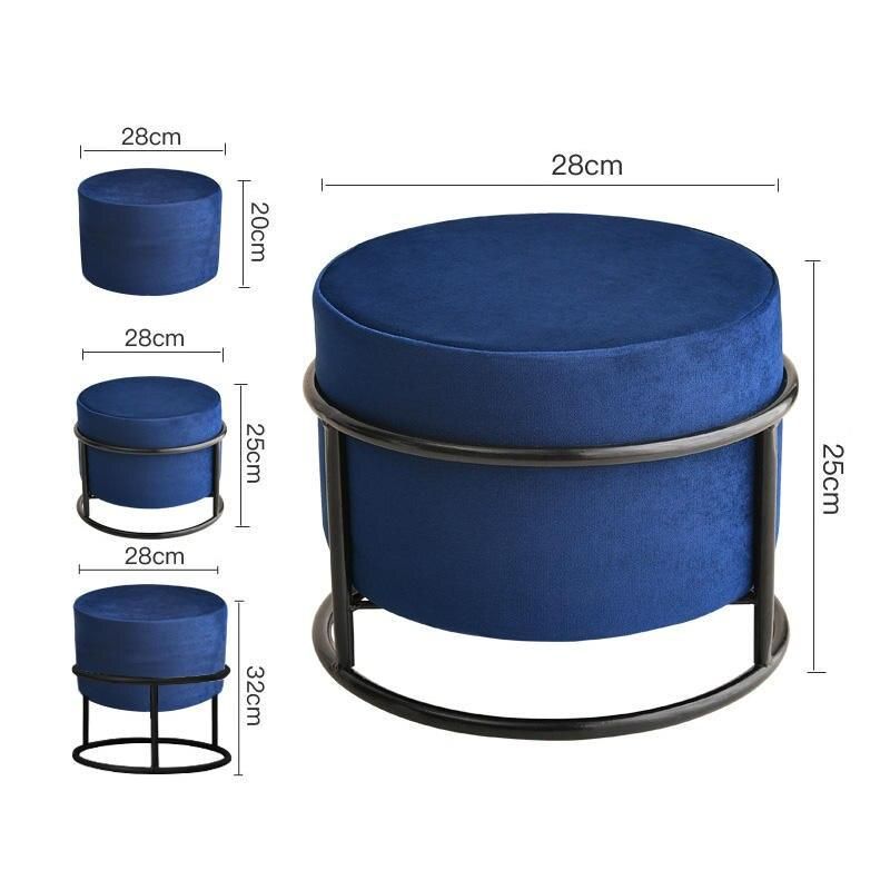 Adjustable Nordic Luxury Flannel Stool