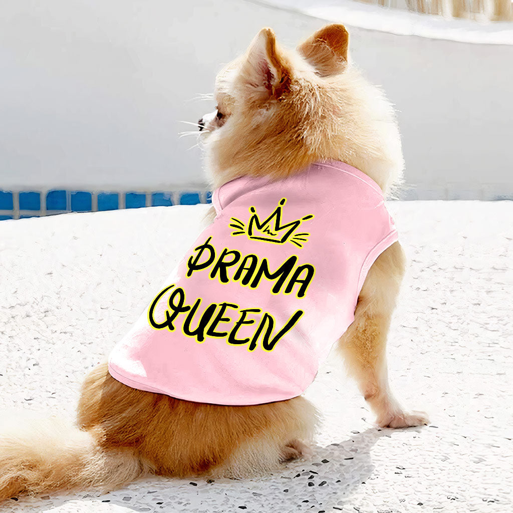 Drama Queen Dog Sleeveless Shirt - Funny Dog Shirt - Themed Dog Clothing