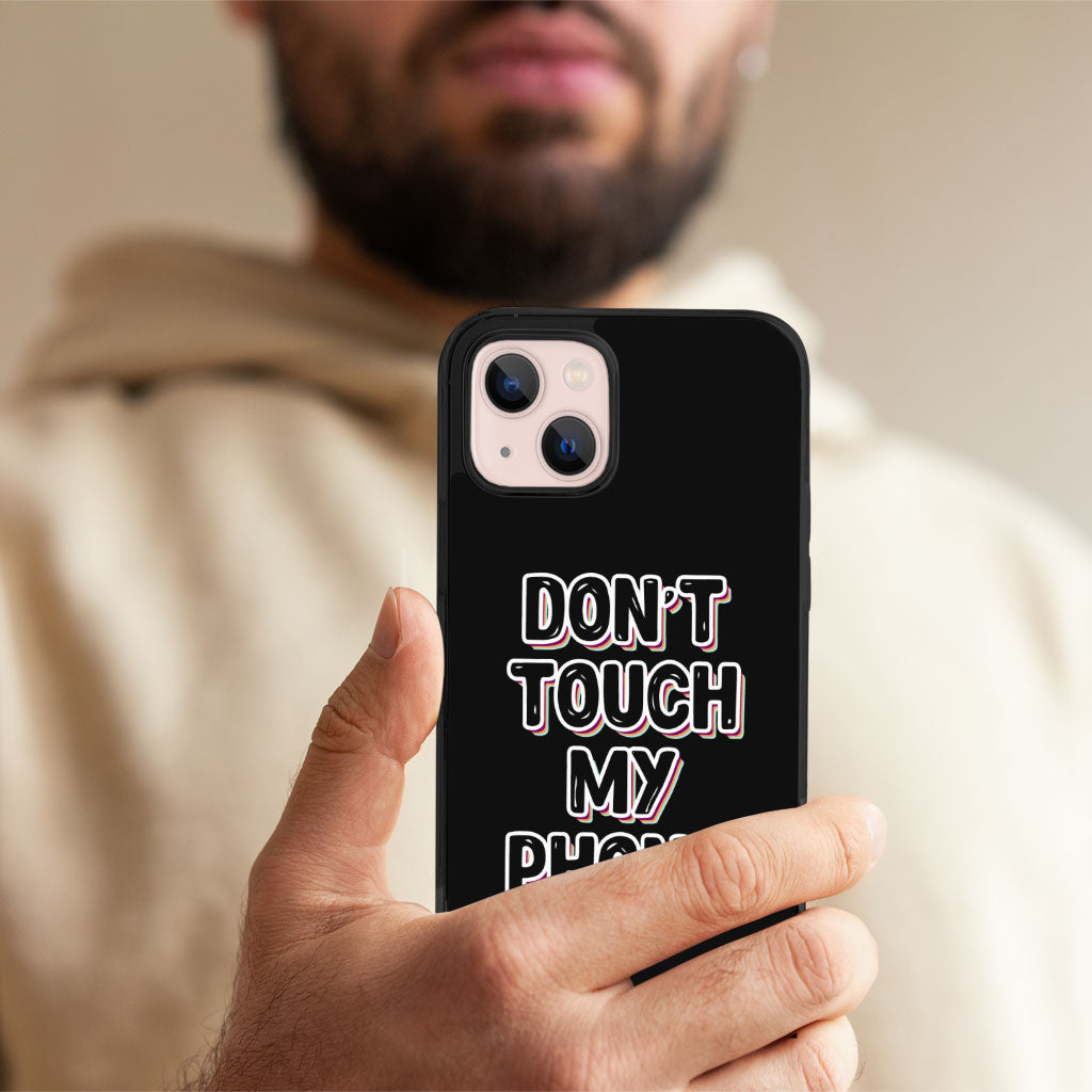 Don't Touch My Phone iPhone 13 Mini Case - Creative Phone Case for iPhone 13 Mini - Cool Design iPhone 13 Mini Case