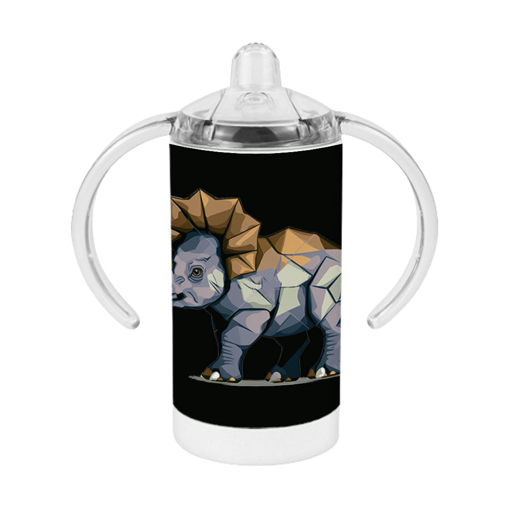 Cute Dinosaur Sippy Cup - Trendy Baby Sippy Cup - Illustration Sippy Cup