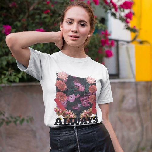 Floral Grunge Jersey Short Sleeve Tee