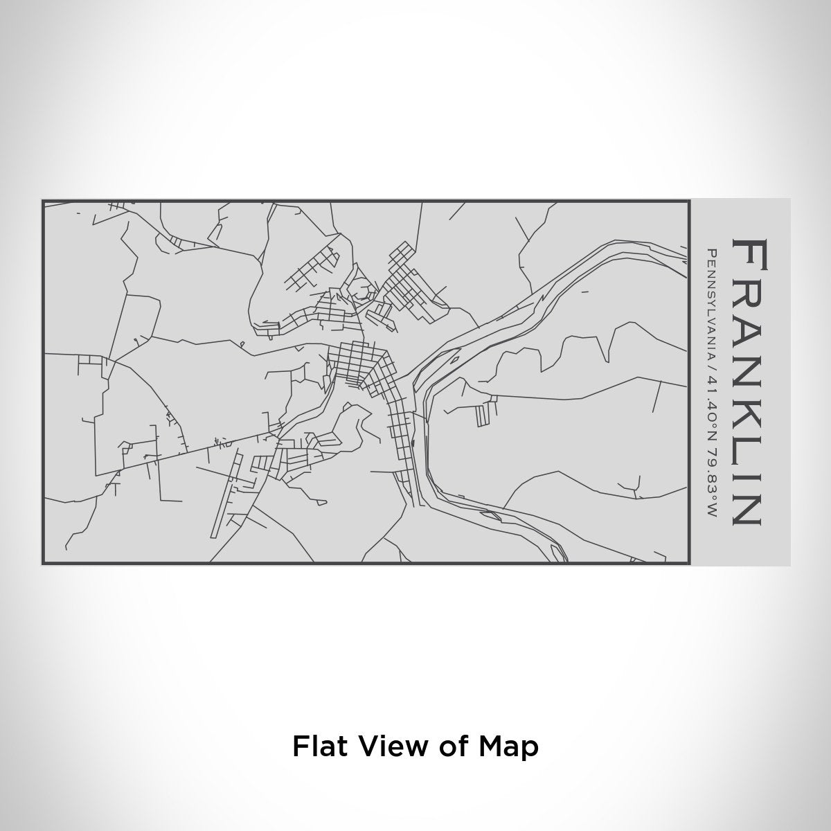 Franklin - Pennsylvania Engraved Map Insulated Bottle | Cyan Castor