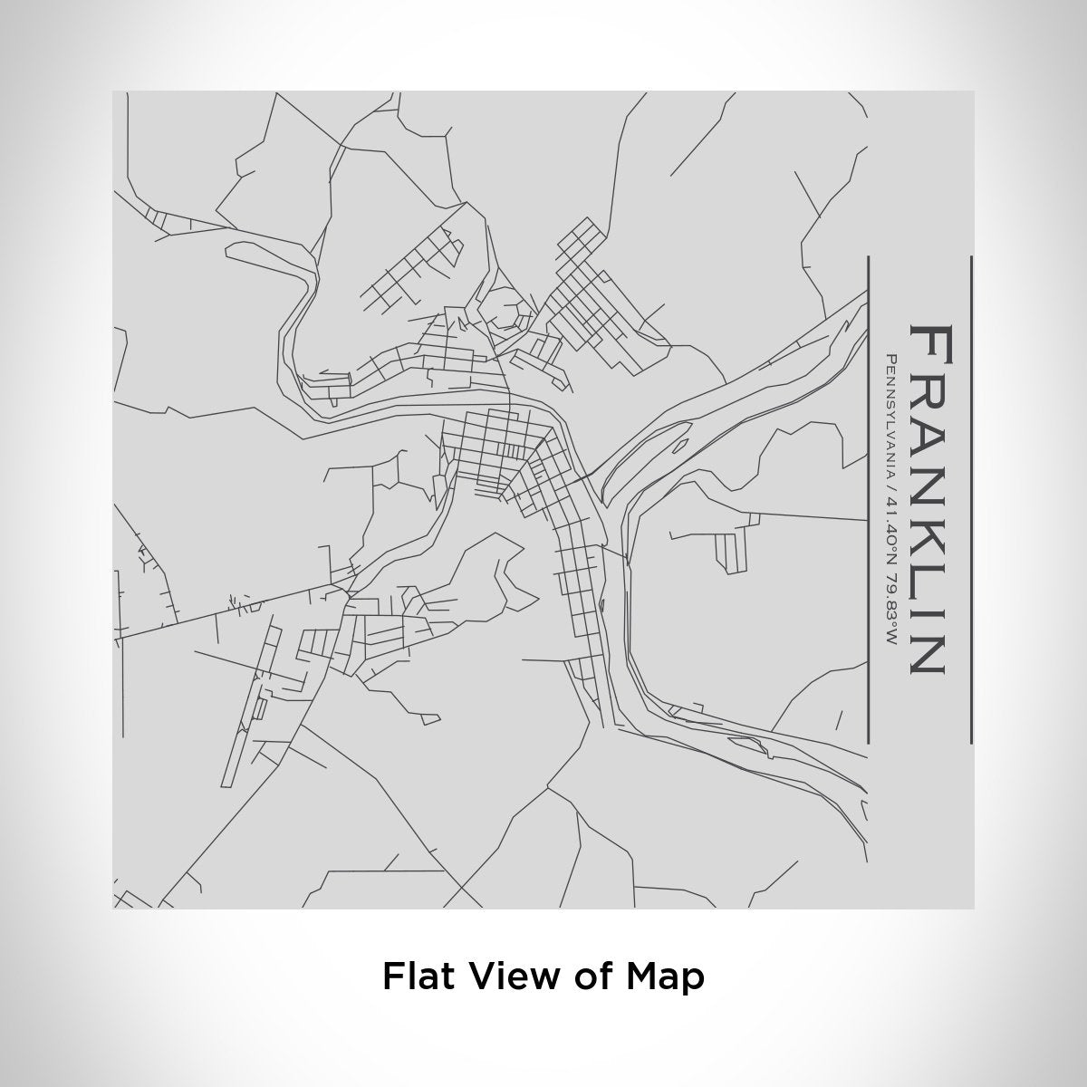 Franklin - Pennsylvania Engraved Map Tumbler | Cyan Castor