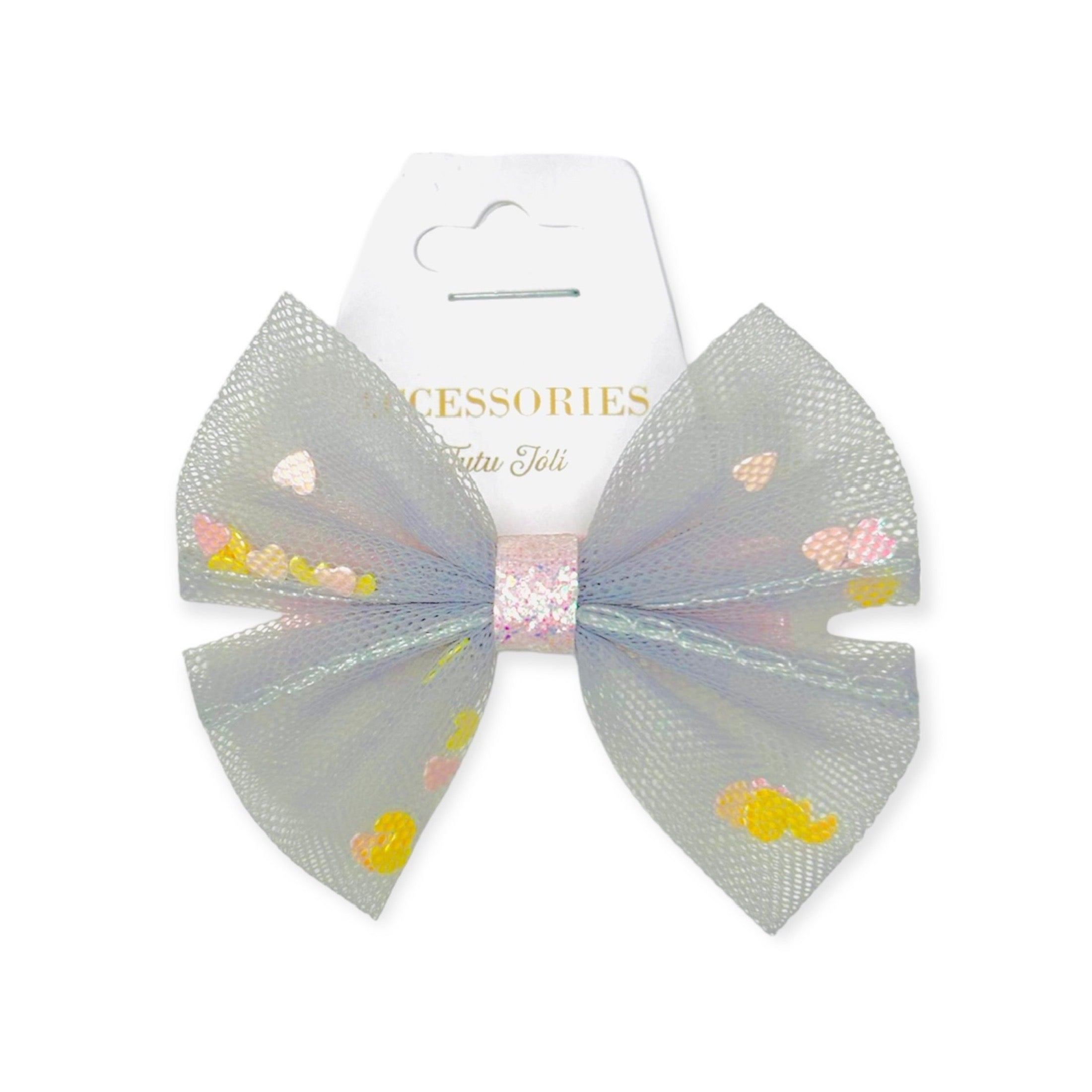 Hair Clip Bows For Girls | 2Inch Hair Clip Bow | Tulle Hair Bow For