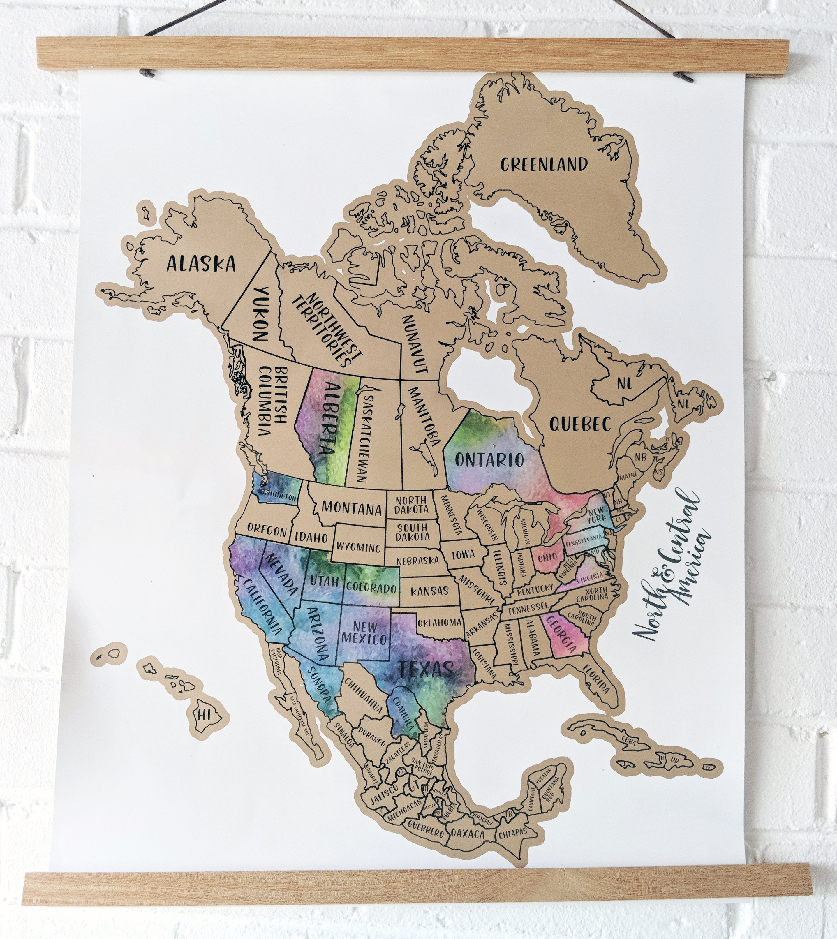 Scratch Your Travels North & Central America Map