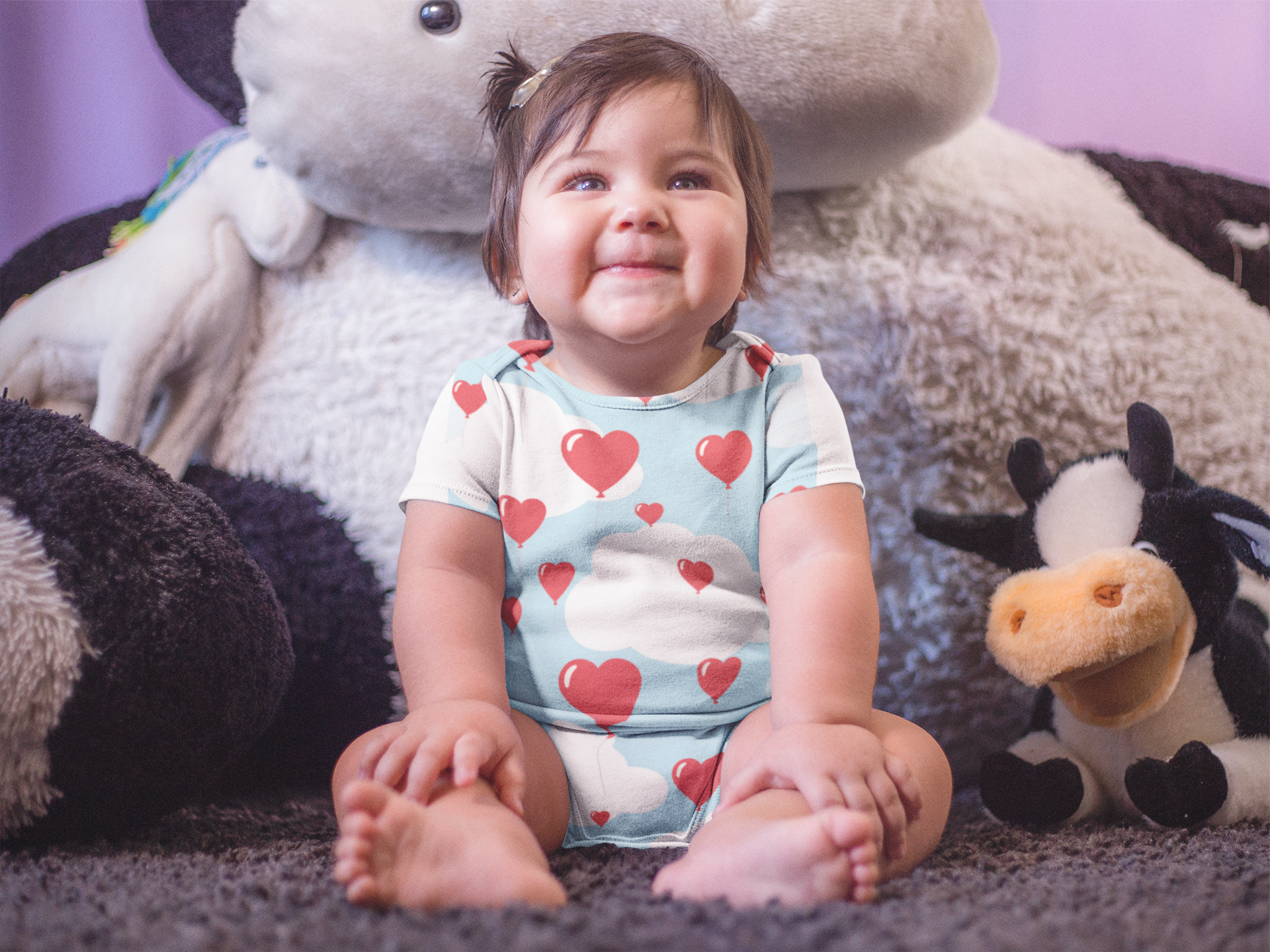 Heart Balloons Onesie