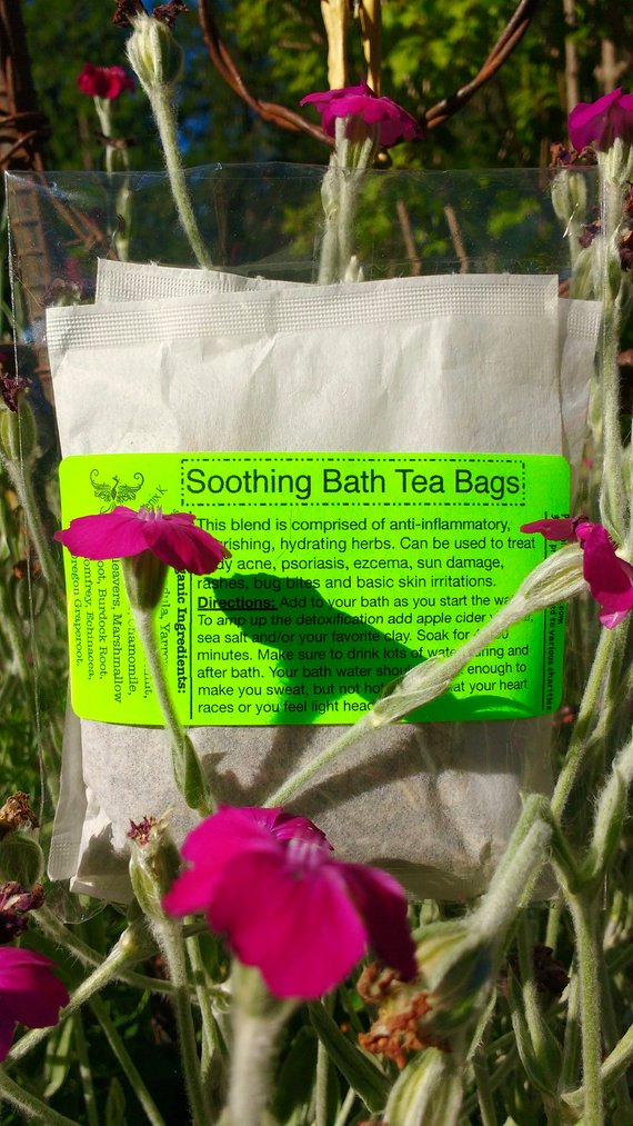 Organic Soothing Bathtub Tea Bags- 3 Pack | Cyan Misty