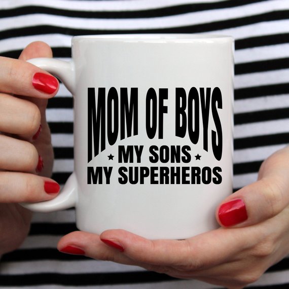 Mom Of Boys Coffee Mug, My Sons, My Superheroes