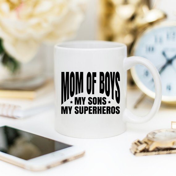 Mom Of Boys Coffee Mug, My Sons, My Superheroes