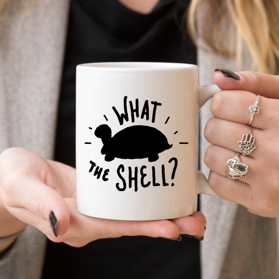 What The Shell? - Turtle Coffee Mug, Turtle Funny