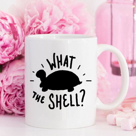 What The Shell? - Turtle Coffee Mug, Turtle Funny | Magenta Shadow
