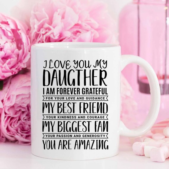 Dad Gifts From Daughters, Father Daughter Mug, | Magenta Shadow