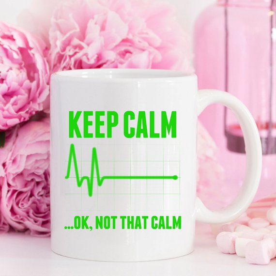 Funny Nurse Mug - Keep Calm...OK, Not That Calm - | Magenta Shadow