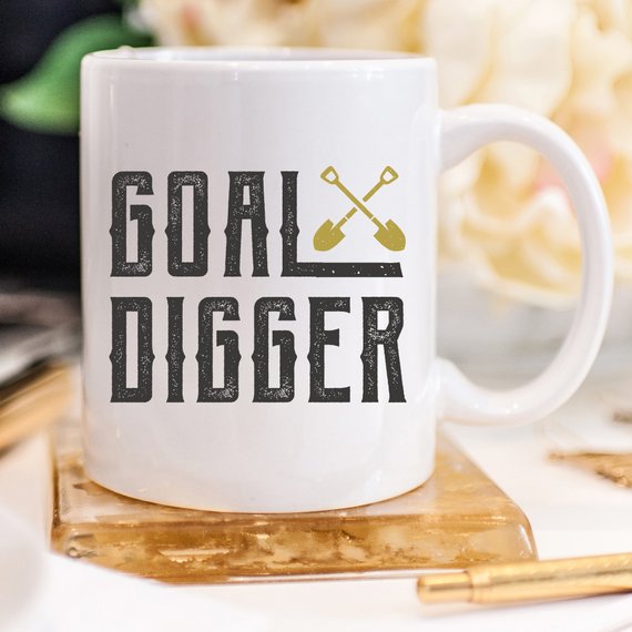 Goal Digger Mug, Entrepreneur Mug, Girl Boss Mug, | Magenta Shadow