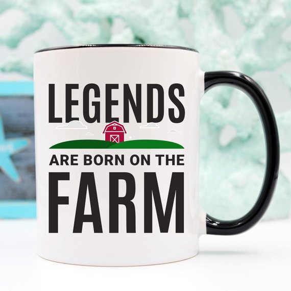 Farmer Mug, Legends Are Born On The Farm, Farmer