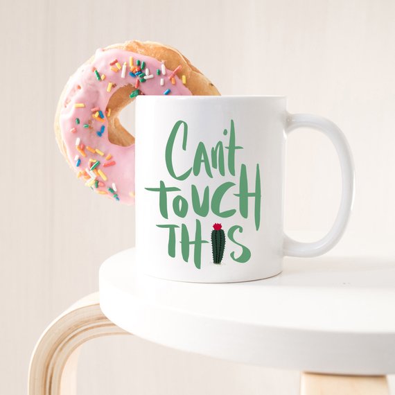 Cactus Lover Gift, Funny Cactus Mug, Can't Touch