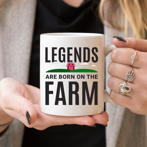 Farmer Mug, Legends Are Born On The Farm, Farmer