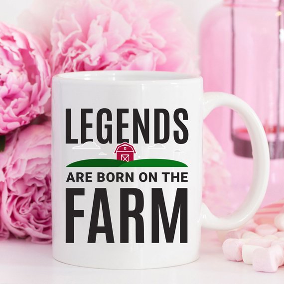 Farmer Mug, Legends Are Born On The Farm, Farmer