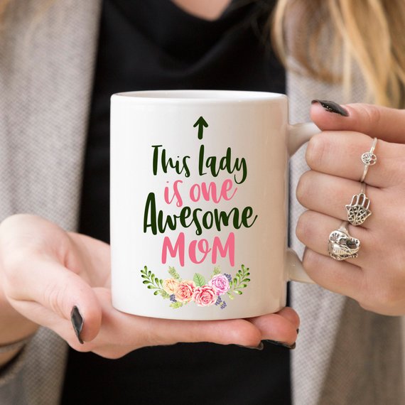 This Lady Is One Awesome Mom - Mother's Day Coffee | Magenta Shadow