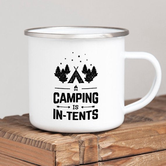 Camping Mug Enamel Mug Campfire Mug Camping is | Magenta Shadow