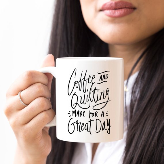 Seamstress Gift Quilting Mug Gift for Sewer Sewing | Magenta Shadow