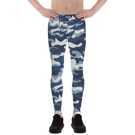 Mens Leggings - Urban Camo Army / Military Pattern | Maroon Sooty