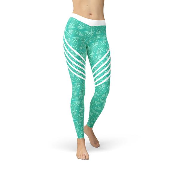 Turquoise Sports Leggings | Maroon Sooty