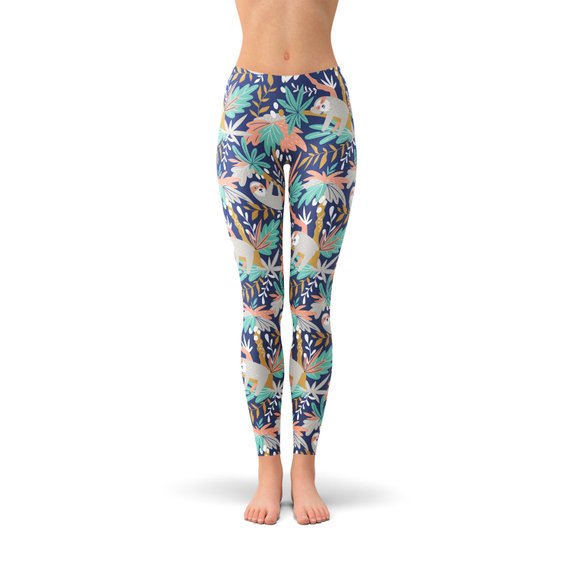 Womens Sloth Leggings - Zomdo Marketplace | Zomdo.com