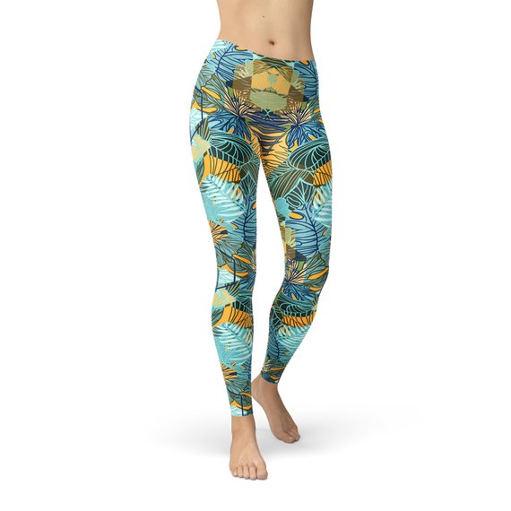 Women's Hexagon Floral Leggings