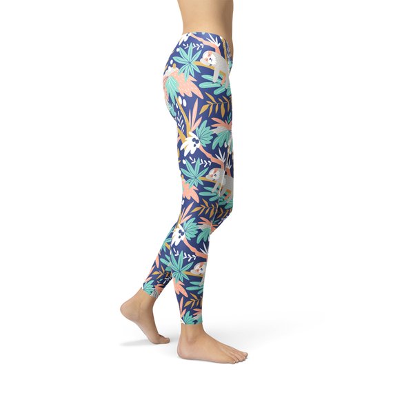 Womens Sloth Leggings - Zomdo Marketplace | Zomdo.com