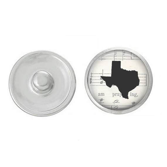 State - Snap Jewelry - Texas Themed Snaps Pair with our Base Pieces -