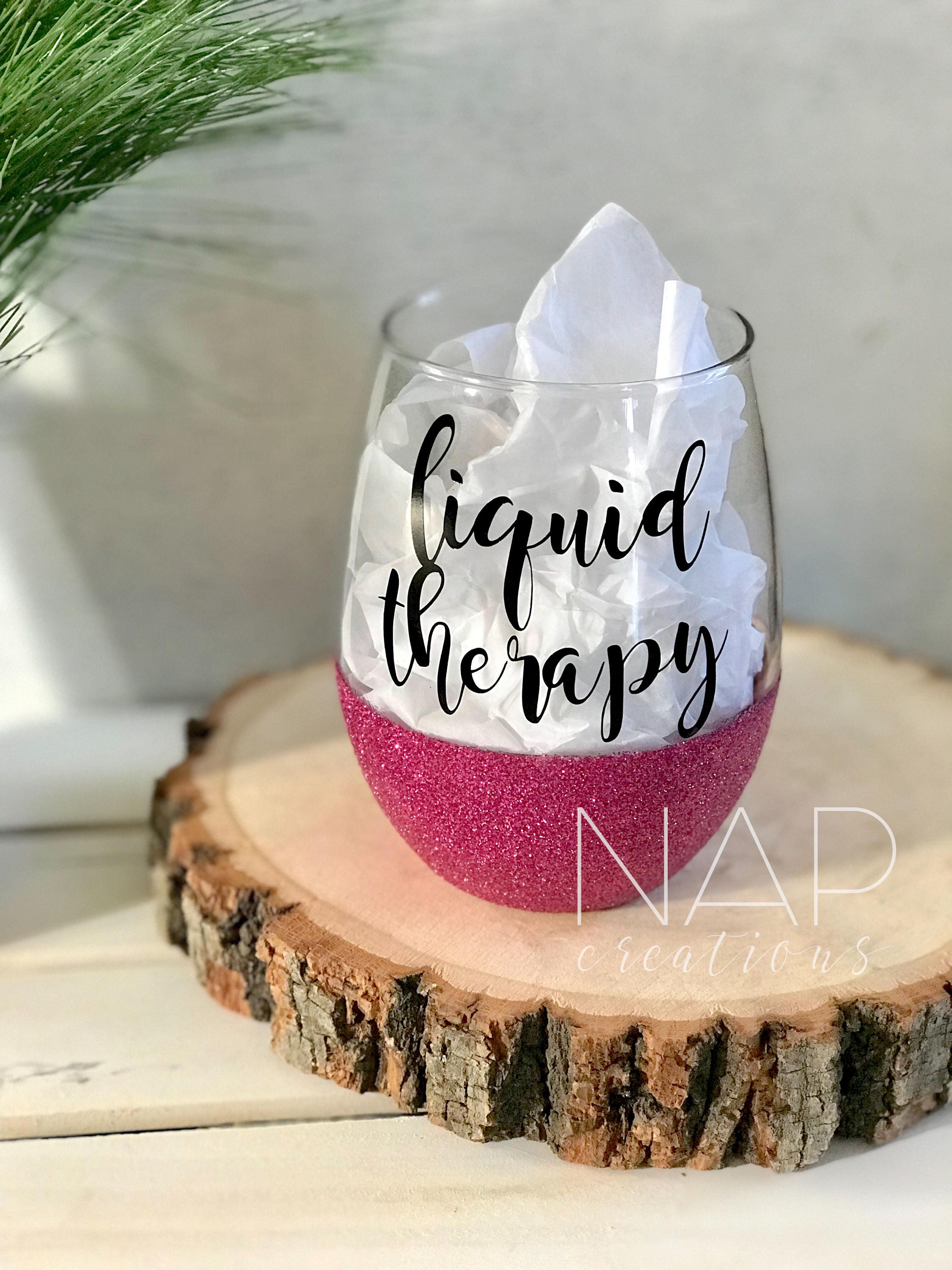 Liquid Therapy Glitter Wine Glass | Byzantium Baobab