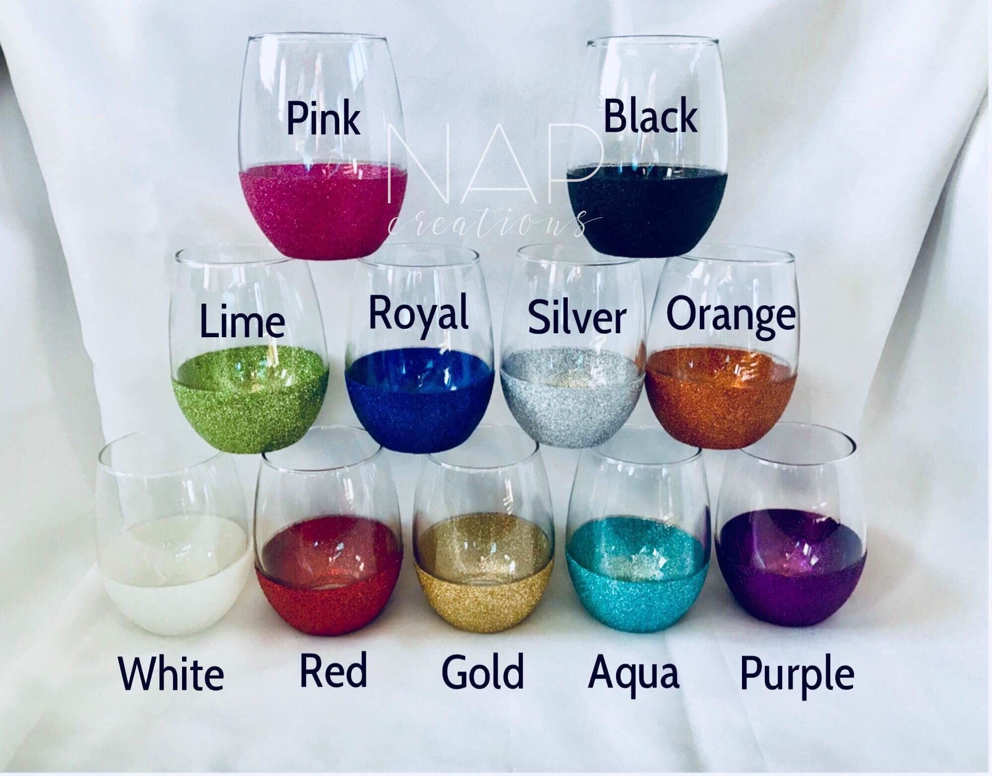 Liquid Therapy Glitter Wine Glass