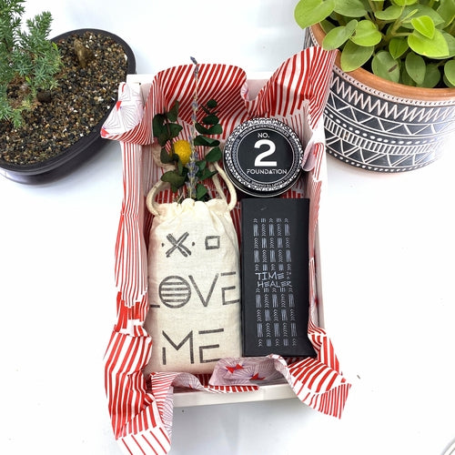 Words of Affirmation, Love Me, Dried Flower Bouquet & Self-Care, Gift