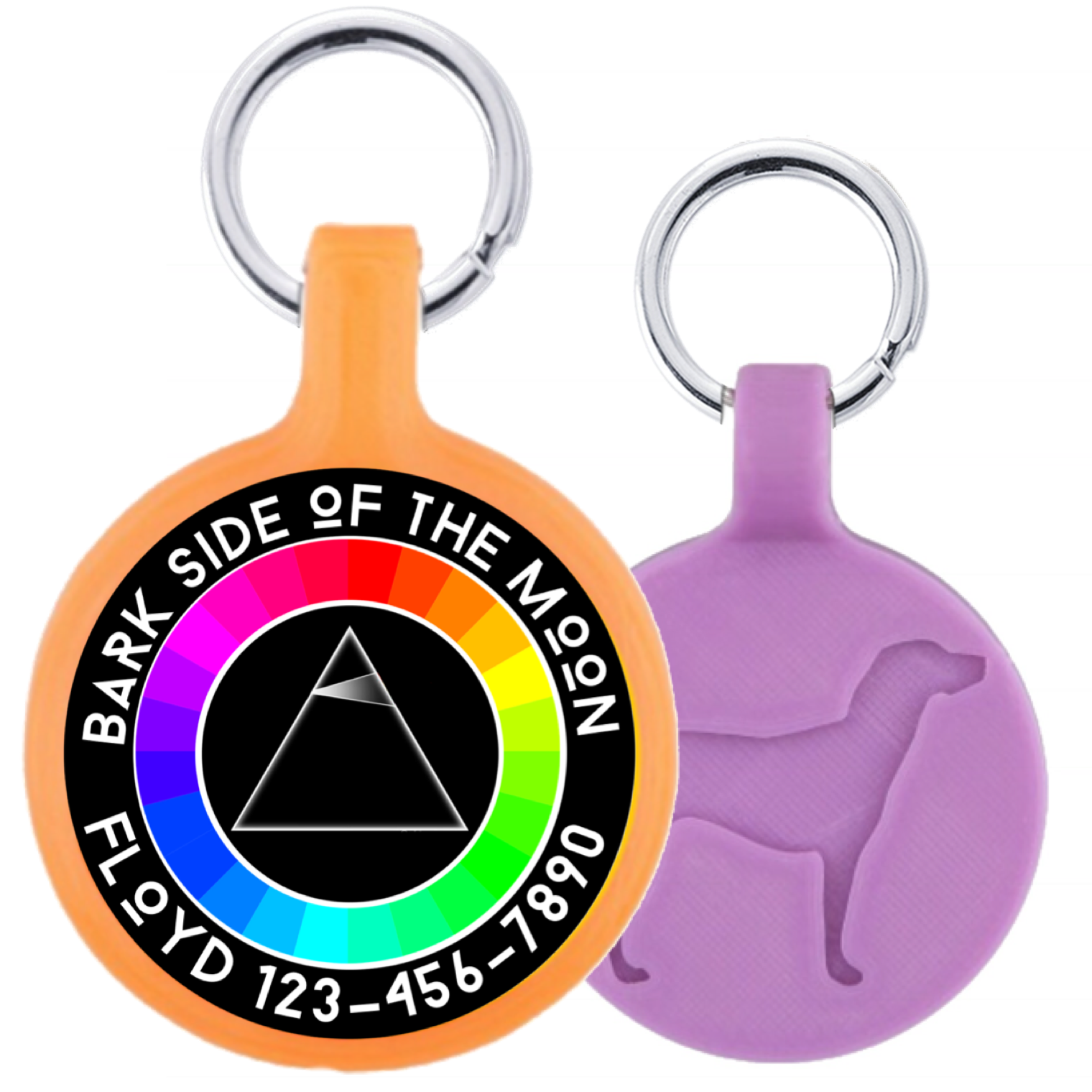 Bark Side of the Moon Pink Floyd Ecoplastic Pet ID Tag- Choose from | Red Bittercress