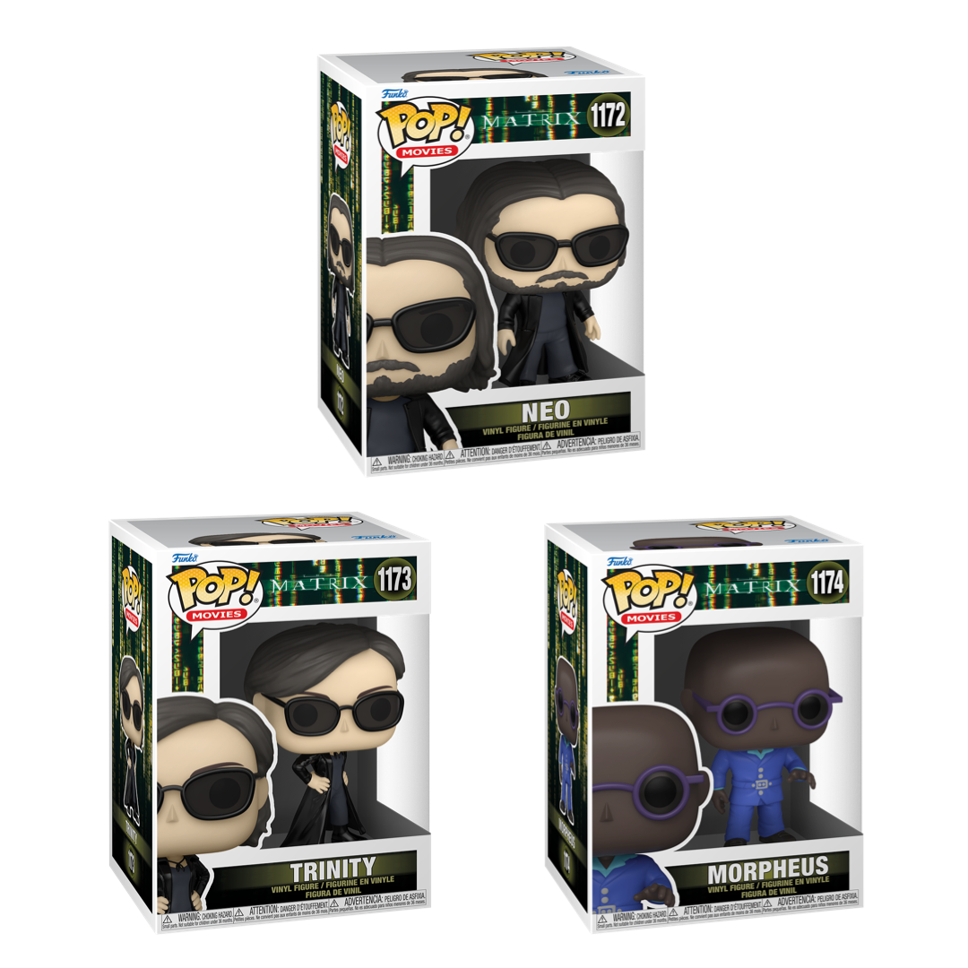 Funko Pop Movies: The Matrix Full Set of 3