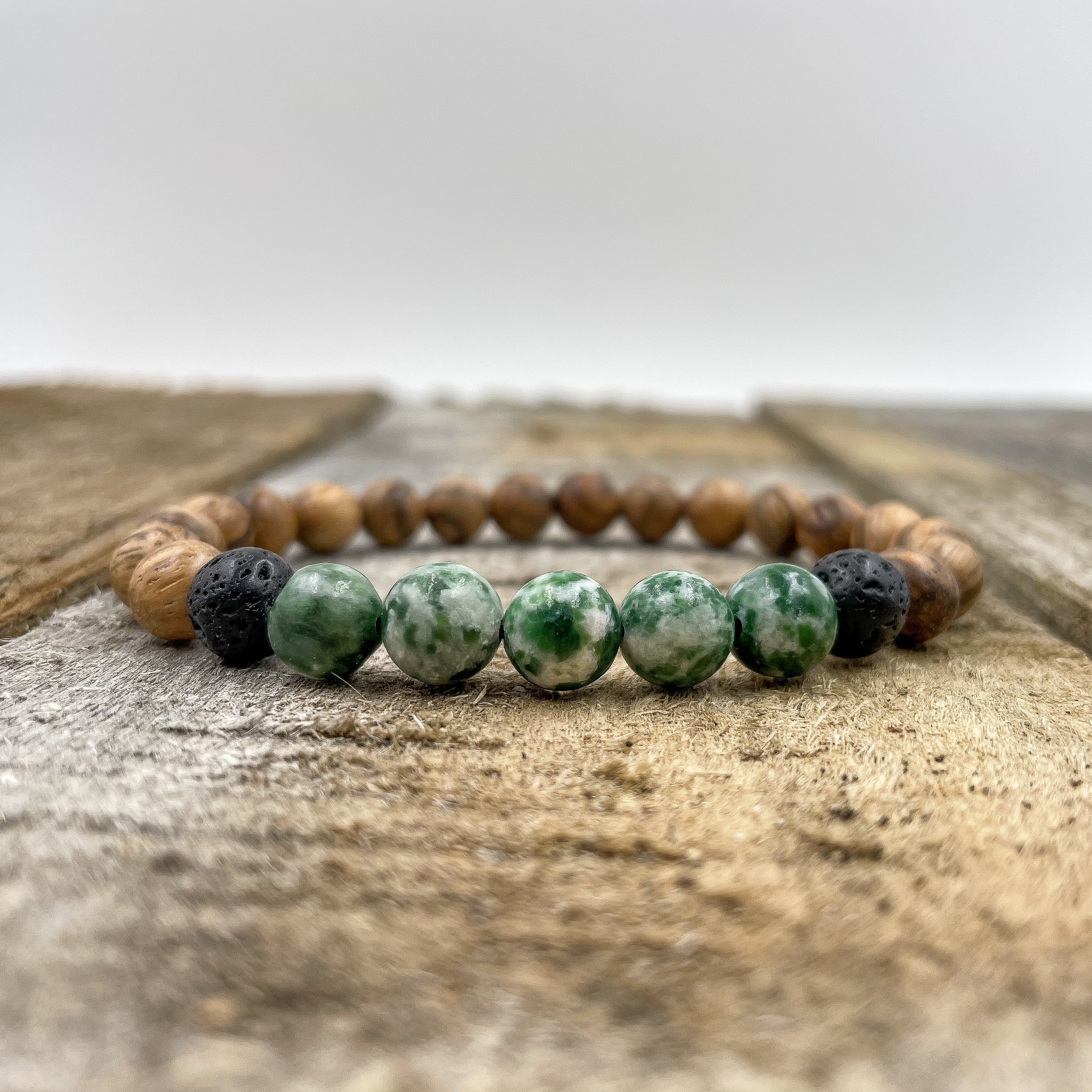 Kingston - Green Tree Agate & Light Sandalwood