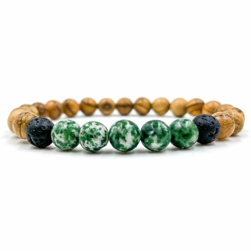 Kingston - Green Tree Agate & Light Sandalwood