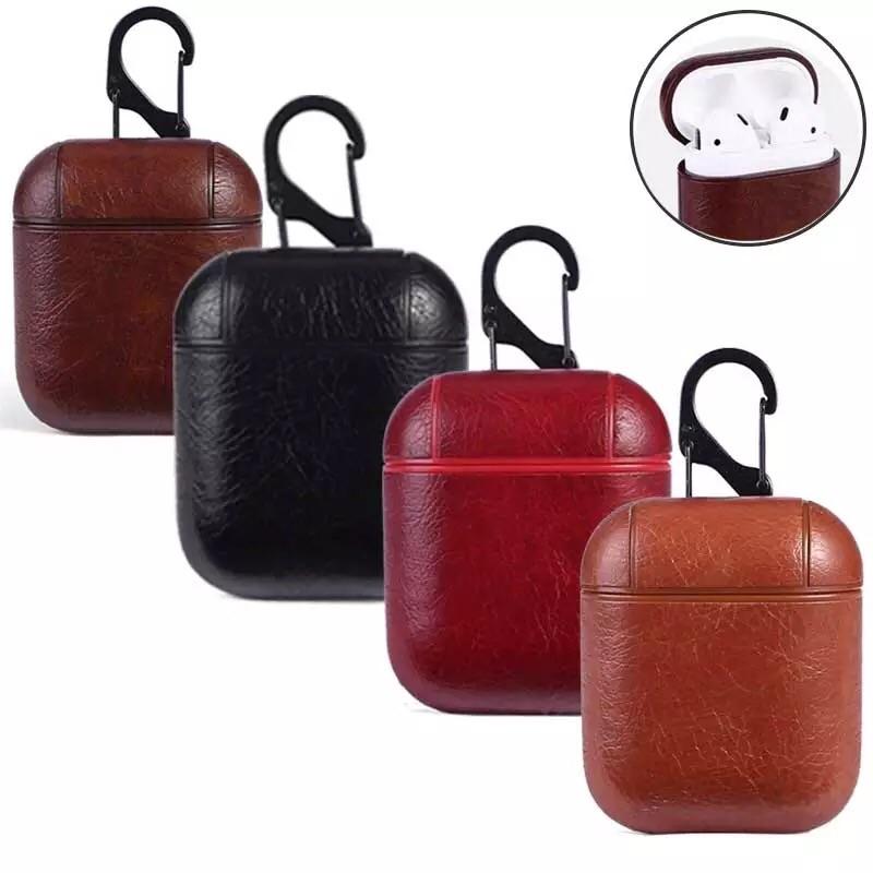 Classy Hook Series Leather Apple AirPods 1 & 2 Case Handmade