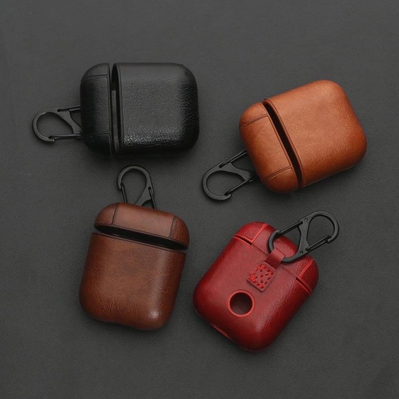 Classy Hook Series Leather Apple AirPods 1 & 2 Case Handmade