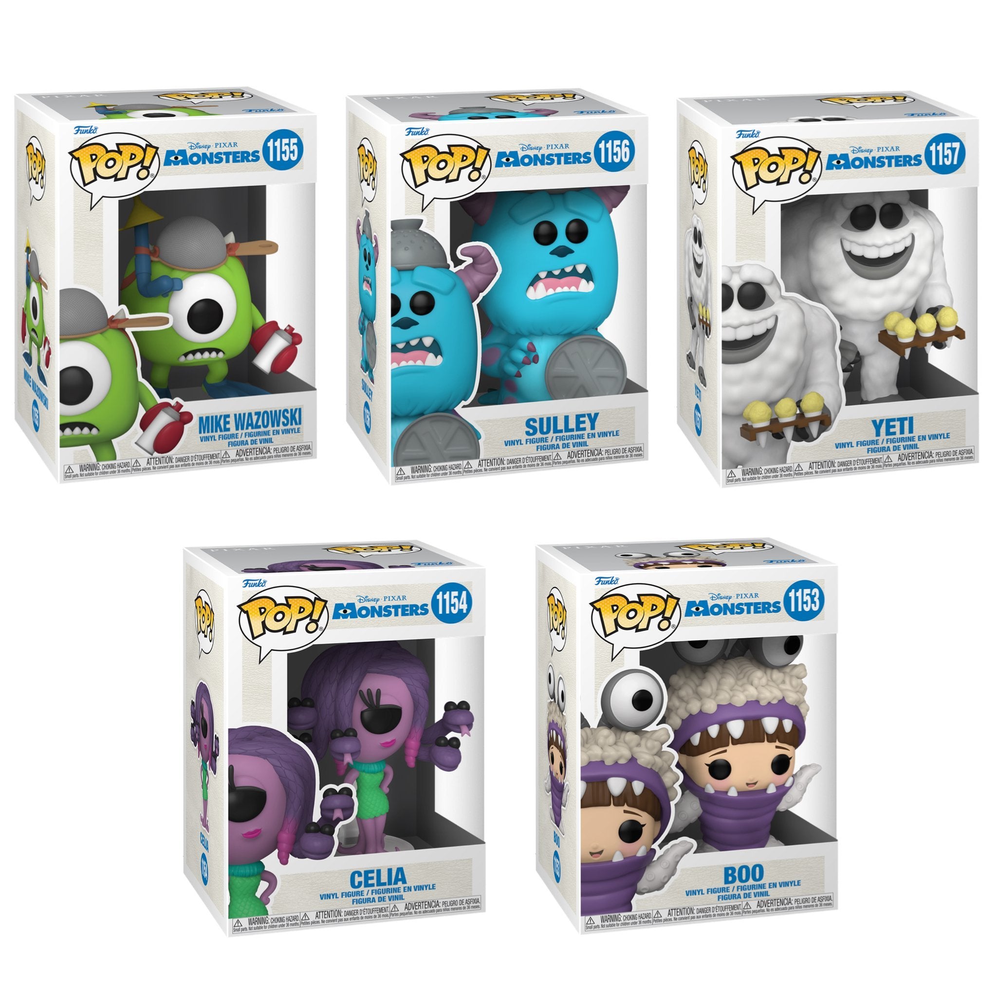 Funko POP! Disney - Monsters Inc. 20th Anniversary Full Set of 5