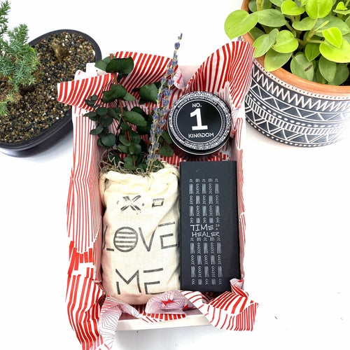 Words of Affirmation, Love Me, Dried Flower Bouquet & Self-Care, Gift