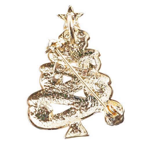 Christmas Jewelry Rhinestone Beautiful Christmas Tree Charm Pin BH133