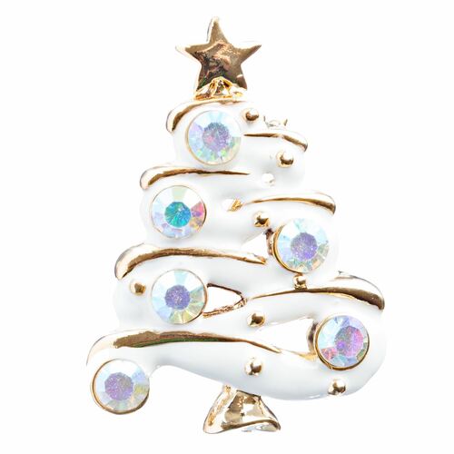 Christmas Jewelry Rhinestone Beautiful Christmas Tree Charm Pin BH133