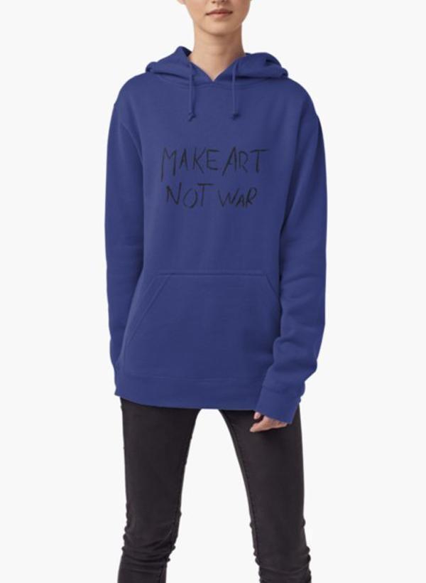 Make Art Not War HOODIE BLUE | Scorpius