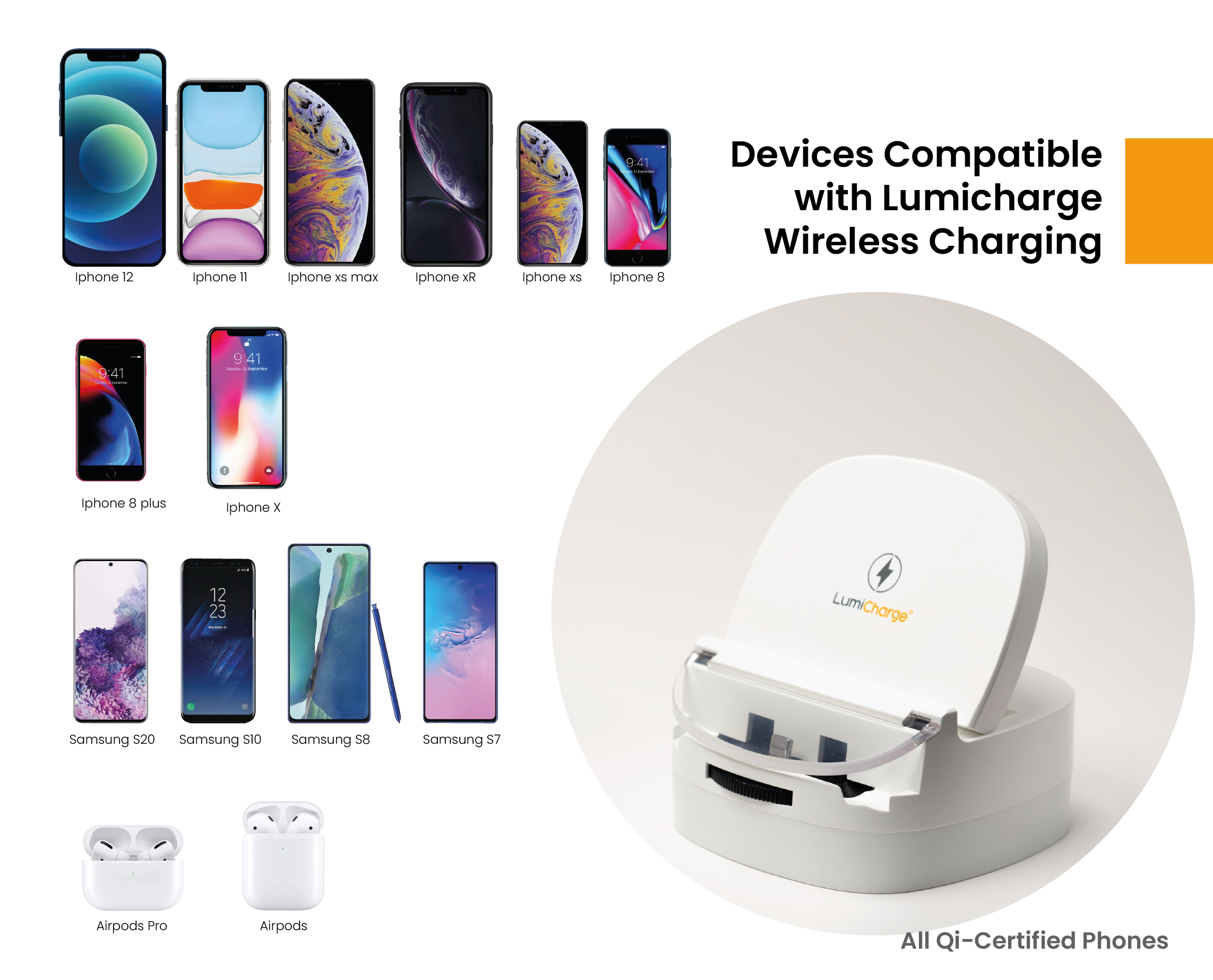 Lumicharge-UD-Universal Phone Dock with Fast Wireless Charger