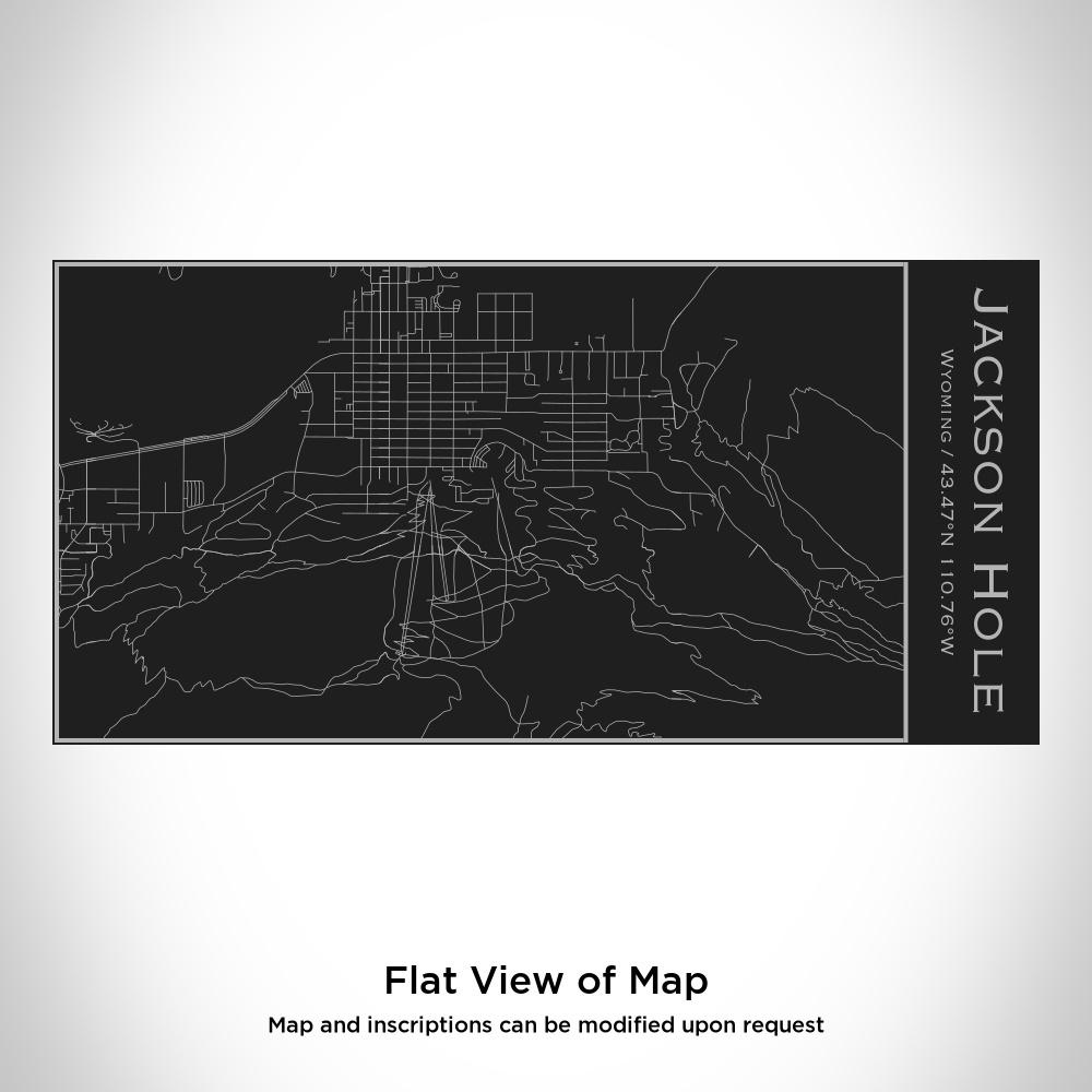 Jackson Hole - Wyoming Map Insulated Bottle in Matte Black