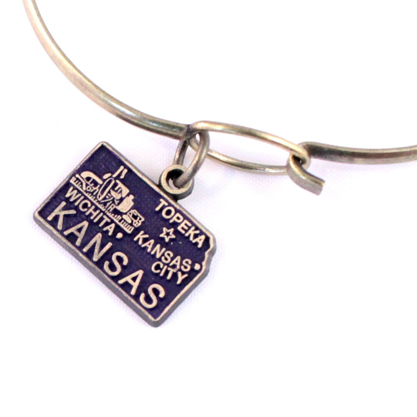 Kansas State Charm Bracelet, Necklace, or Charm Only