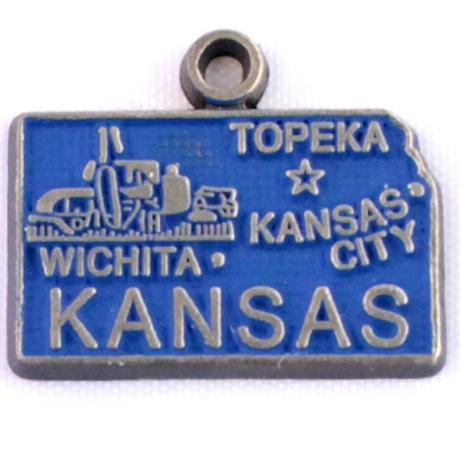 Kansas State Charm Bracelet, Necklace, or Charm Only